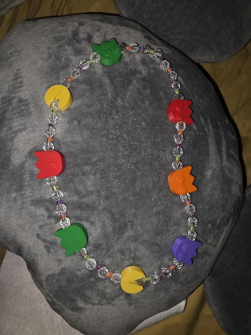 Children's Yellow & Beige Character Bead Necklace - Unbranded